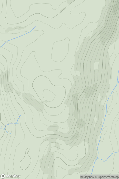Thumbnail image for Brock Crag [Lake District S] showing contour plot for surrounding peak